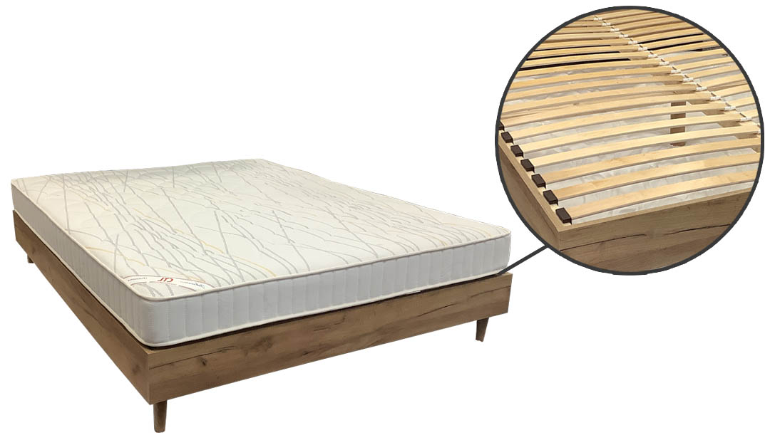 promotion ensemble sommier matelas constellation en bois, disponible en plusieurs tailles